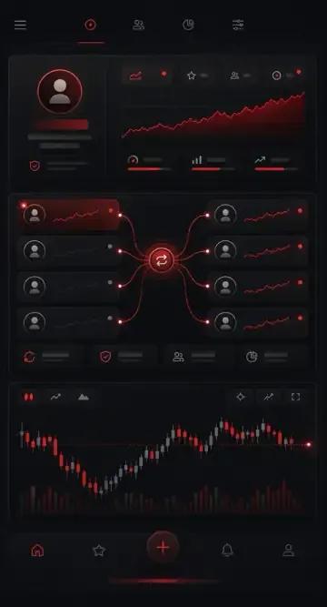 Trading app mockup